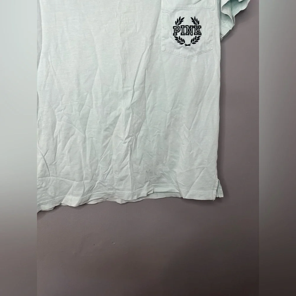 PINK Victoria's Secret Mint V-Neck Tee - Picture 3 of 12